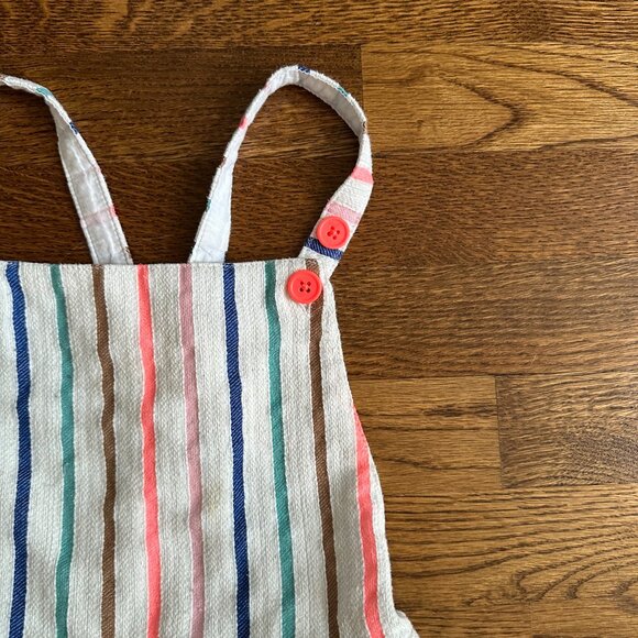 Size 4/5 Striped Shorts Overalls by Mini Boden - Picture 2 of 5